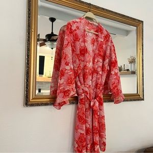Vintage Floral Robe Murano Sleepwear Floral Robe Size Medium